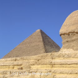 255 Sphinx and Pyramid of Pharaoh Khufu, Giza, Egypt